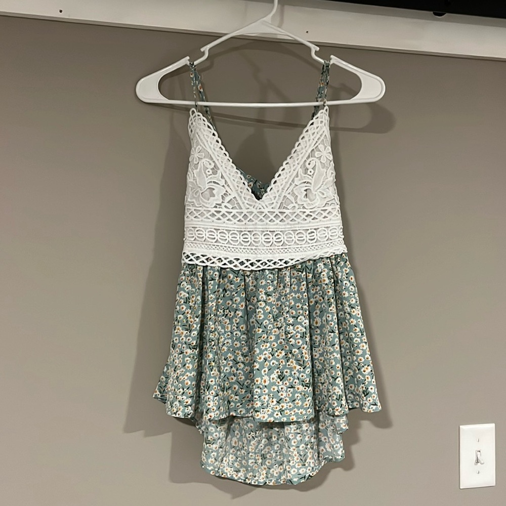 Crochet Tie Back Top